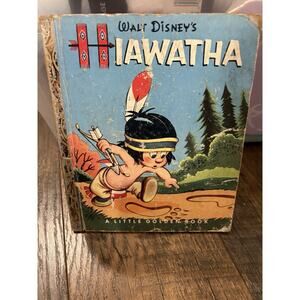 Walt Disney's Hiawatha A Little Golden book 1953 Vintage hardcover